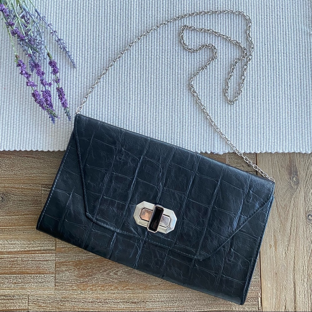 Faux Crocodile Evening Bag